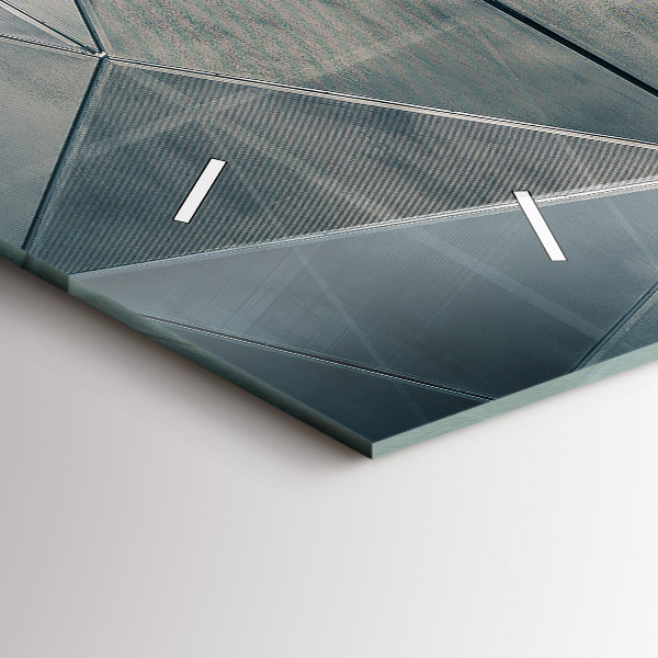 Vízszintes üvegóra Fém absztrakt háromszögek