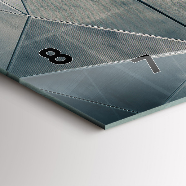 Vízszintes üvegóra Fém absztrakt háromszögek