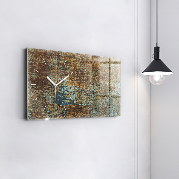 Vízszintes üvegóra Régi fém textúra