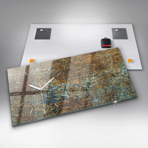 Vízszintes üvegóra Régi fém textúra