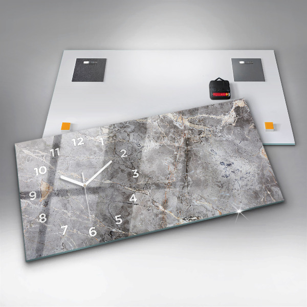 Vízszintes üvegóra Szürke Gránit Márvány Kő