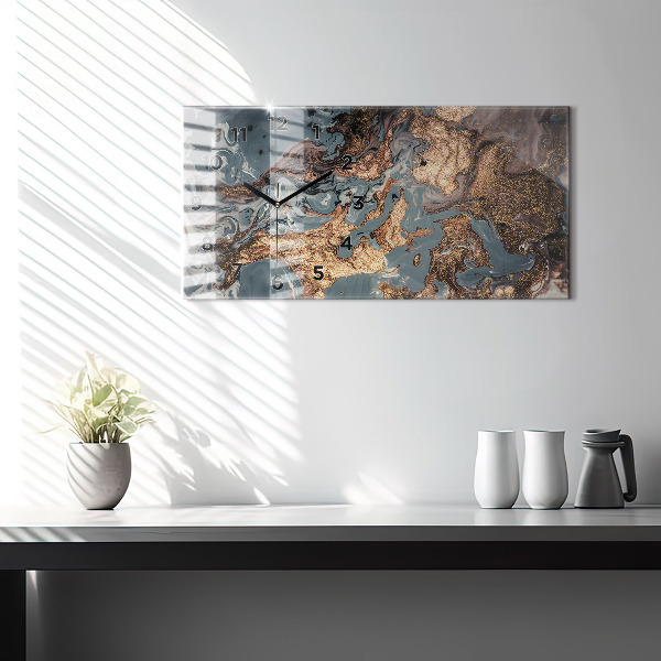 Vízszintes üvegóra Márvány művészet absztrakt