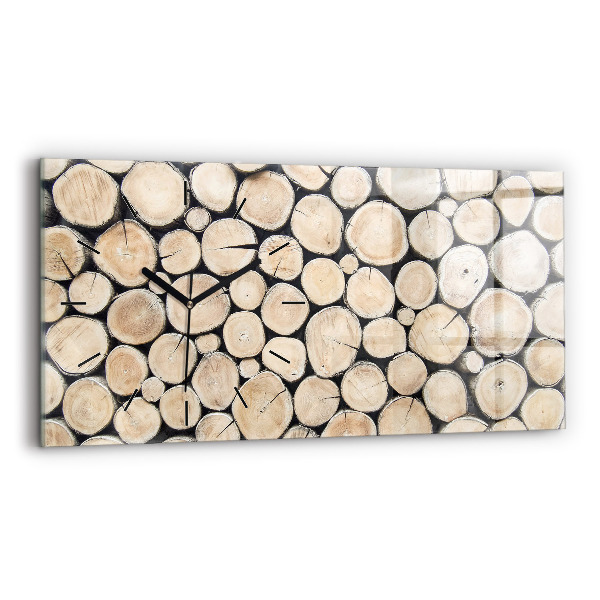 Vízszintes üvegóra Fatuskákat kivágtak