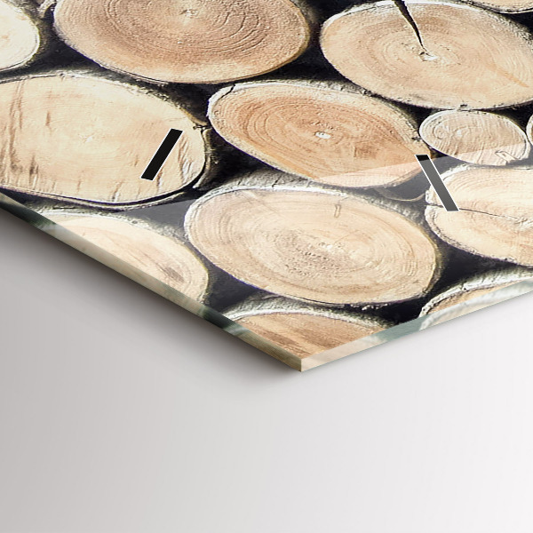 Vízszintes üvegóra Fatuskákat kivágtak