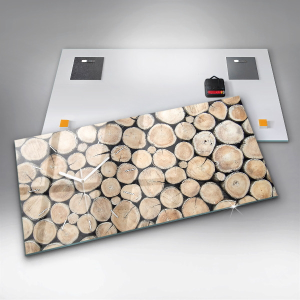 Vízszintes üvegóra Fatuskákat kivágtak