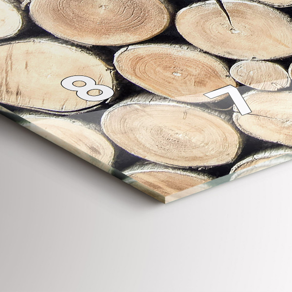 Vízszintes üvegóra Fatuskákat kivágtak