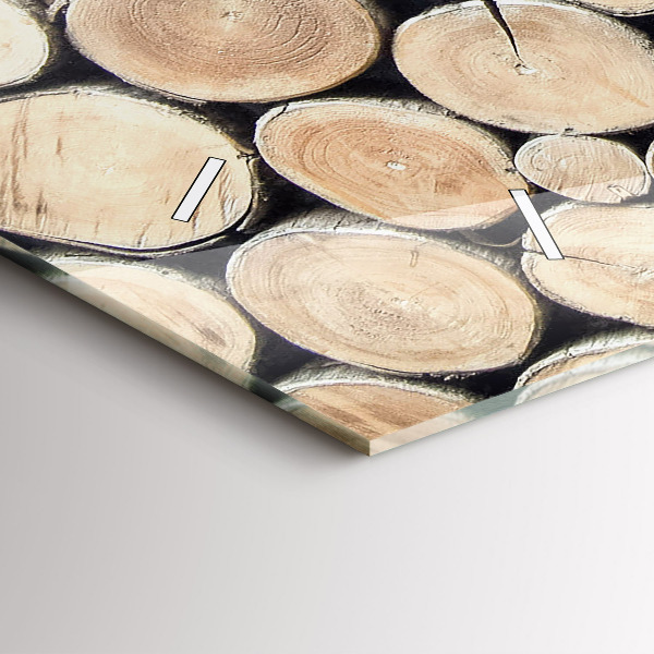 Vízszintes üvegóra Fatuskákat kivágtak