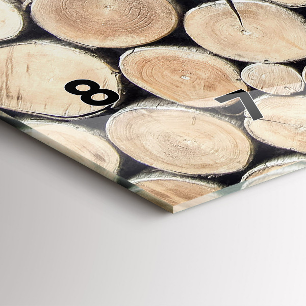 Vízszintes üvegóra Fatuskákat kivágtak