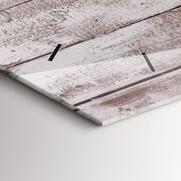 Vízszintes üvegóra Világos fa deszkák