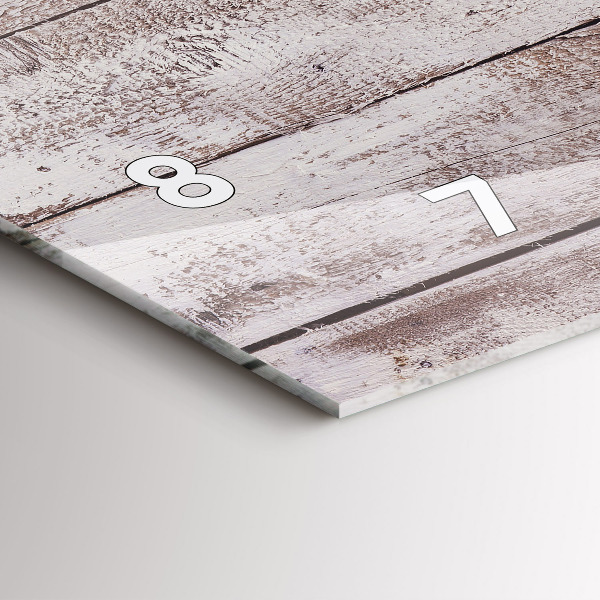 Vízszintes üvegóra Világos fa deszkák