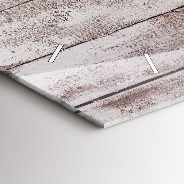 Vízszintes üvegóra Világos fa deszkák