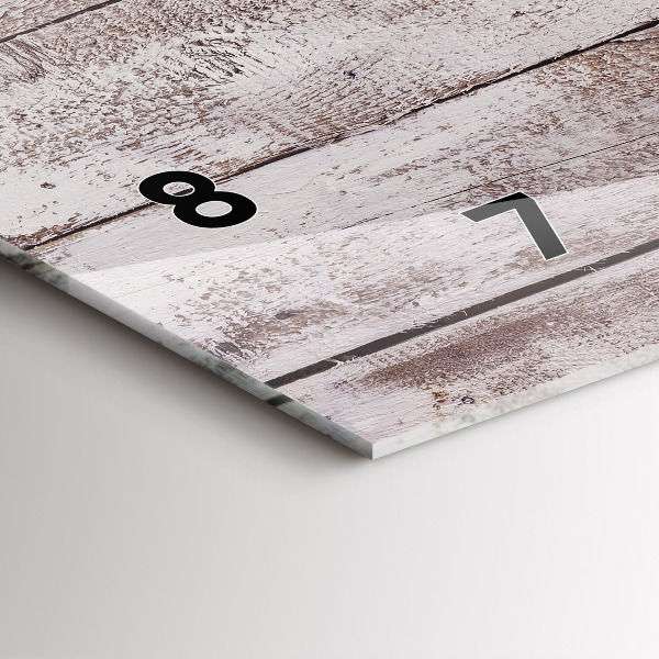 Vízszintes üvegóra Világos fa deszkák