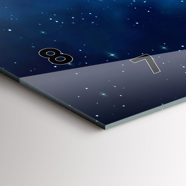 Vízszintes üvegóra Sötét égbolt csillagai