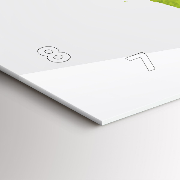 Vízszintes üvegóra Akvarell világtérkép