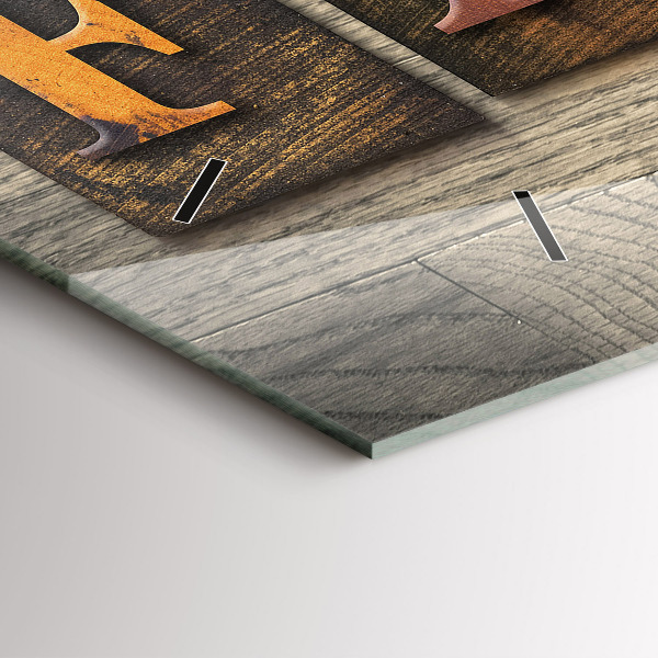 Vízszintes üvegóra A feliratcsalád