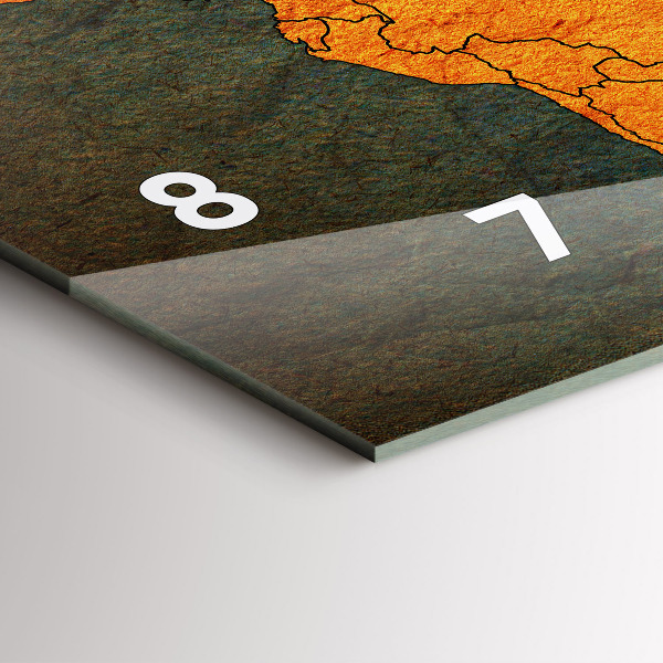 Vízszintes üvegóra Világtérkép