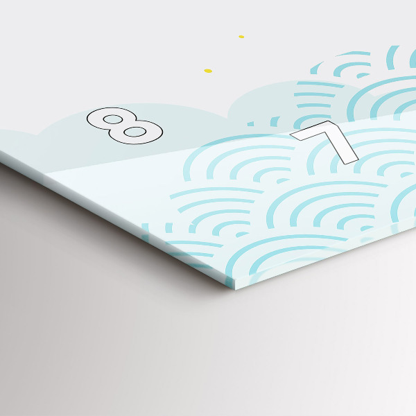 Vízszintes üvegóra Dekoratív minta