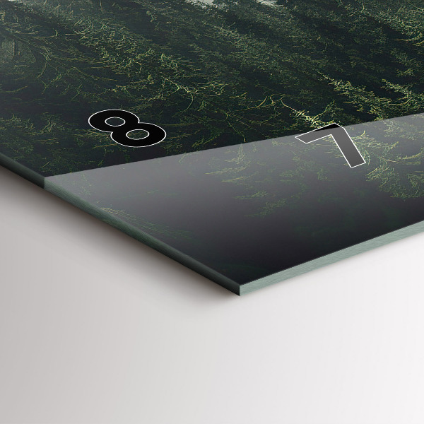 Vízszintes üvegóra Erdei táj