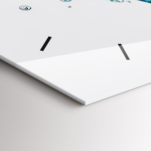 Vízszintes üvegóra A világ vízi térképe