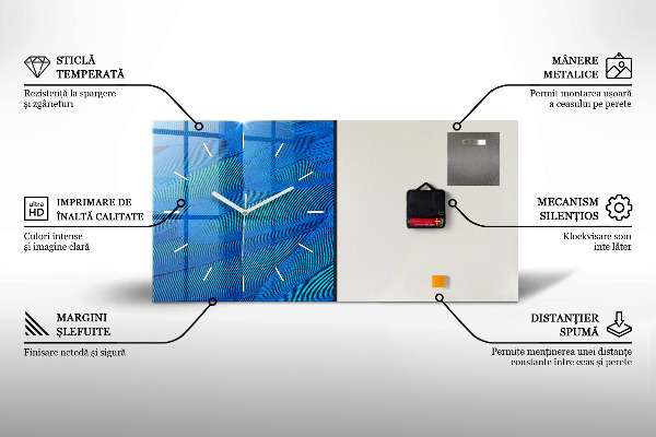 Vízszintes üvegóra Geometriai figurák