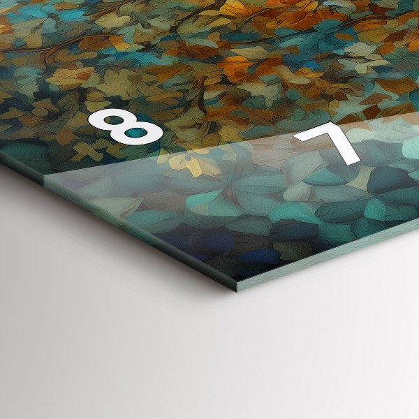 Vízszintes üvegóra Mozaik fa