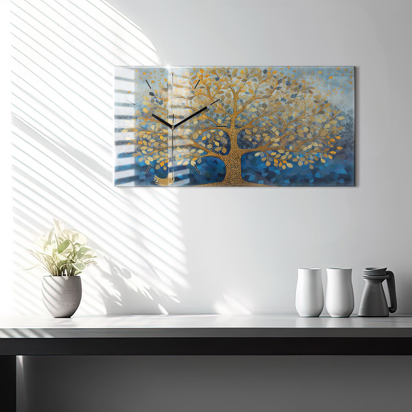 Vízszintes üvegóra Absztrakt fa