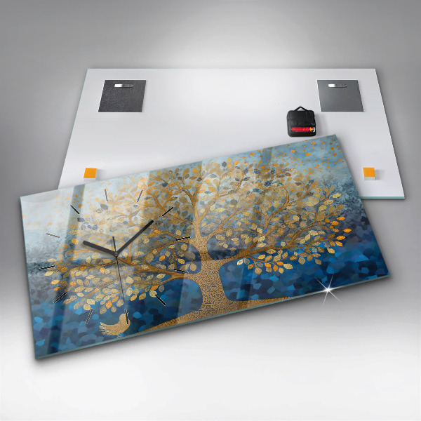 Vízszintes üvegóra Absztrakt fa