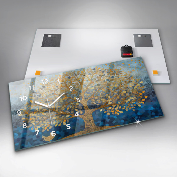 Vízszintes üvegóra Absztrakt fa