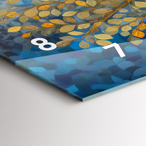 Vízszintes üvegóra Absztrakt fa