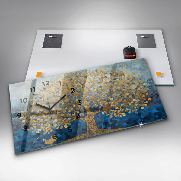 Vízszintes üvegóra Absztrakt fa