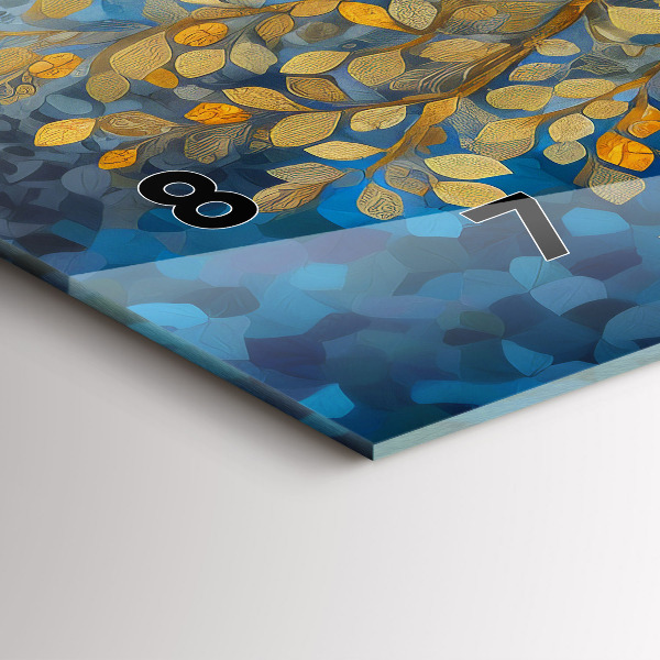 Vízszintes üvegóra Absztrakt fa