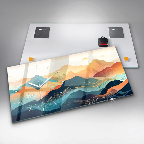 Vízszintes üvegóra Hegyi táj