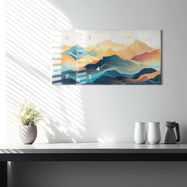 Vízszintes üvegóra Hegyi táj