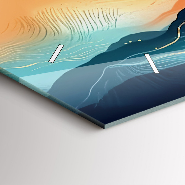 Vízszintes üvegóra Hegyi táj