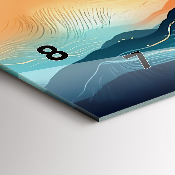 Vízszintes üvegóra Hegyi táj