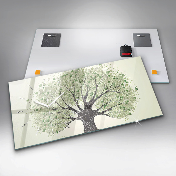 Vízszintes üvegóra Nagy fa természet