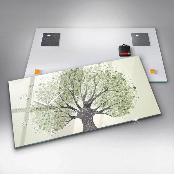 Vízszintes üvegóra Nagy fa természet