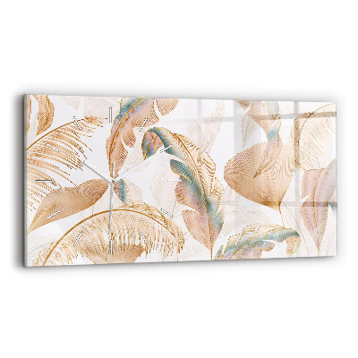 Vízszintes üvegóra Természet levél minta