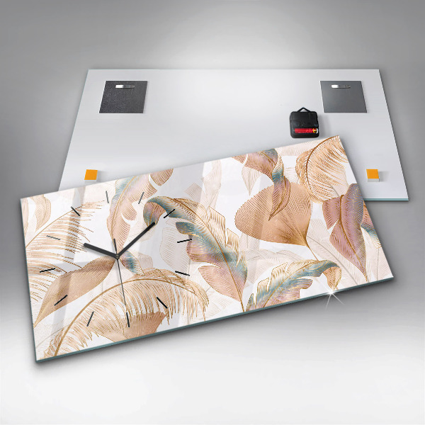 Vízszintes üvegóra Természet levél minta