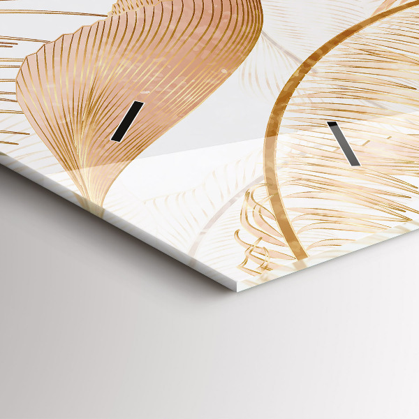 Vízszintes üvegóra Természet levél minta