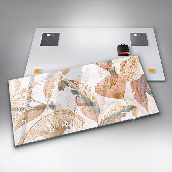 Vízszintes üvegóra Természet levél minta