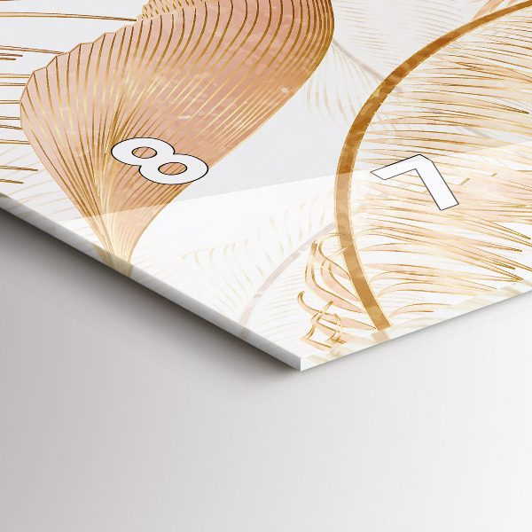 Vízszintes üvegóra Természet levél minta