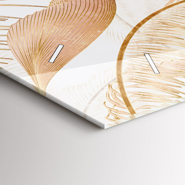 Vízszintes üvegóra Természet levél minta