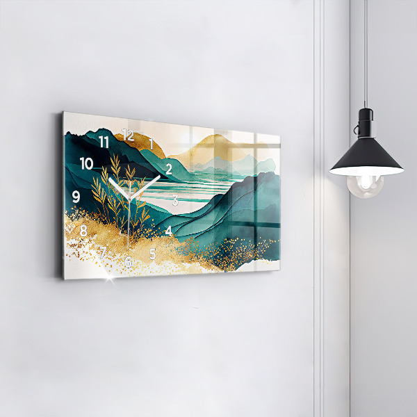 Vízszintes üvegóra Hegyi táj