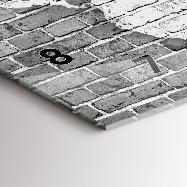 Vízszintes üvegóra Világtérkép a falon