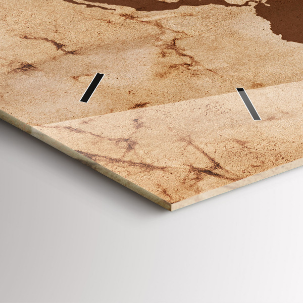 Vízszintes üvegóra Vintage világtérkép