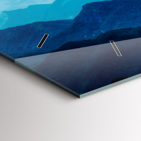 Vízszintes üvegóra Akvarell hegyek