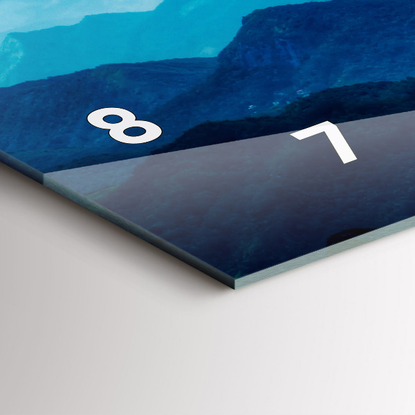 Vízszintes üvegóra Akvarell hegyek