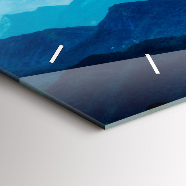 Vízszintes üvegóra Akvarell hegyek