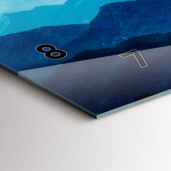 Vízszintes üvegóra Akvarell hegyek